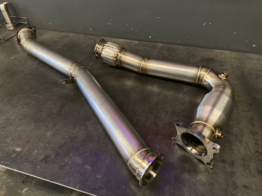DarkLight Fabrication 2015+ Subaru WRX catted J-pipe downpipe