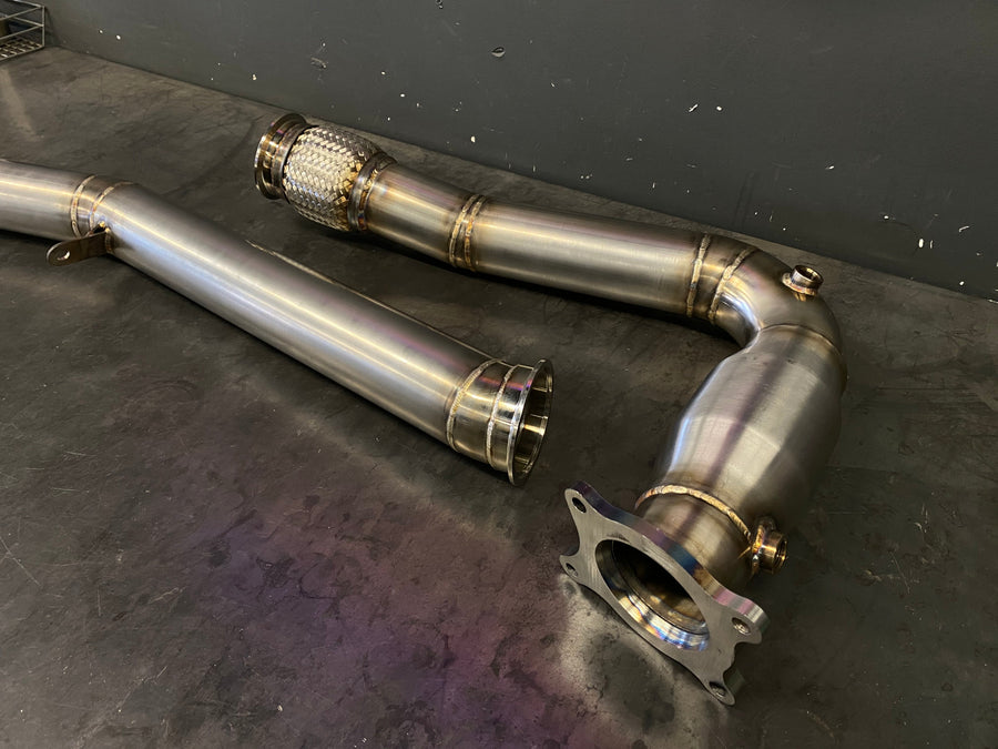 DarkLight Fabrication high-performance catted J-pipe for 2015+ Subaru WRX systems