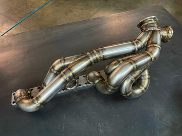 DarkLight Fabrication BMW E36 top mount turbo exhaust manifold