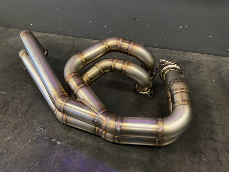 Subaru equal length performance header for EJ20 and EJ25 engines by DarkLight Fabrication