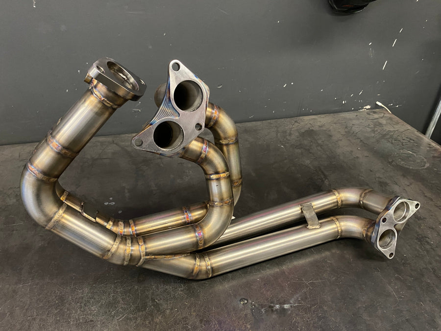 Precision-built Subaru EJ20 and EJ25 equal length exhaust manifold by DarkLight Fabrication